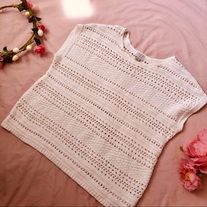 Woven White Top (Medium)